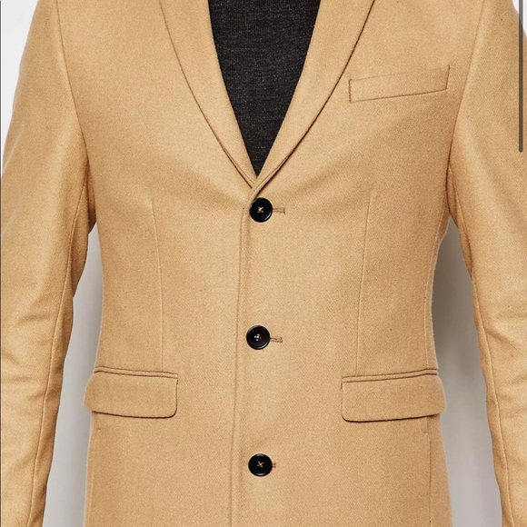 Noose & Monkey Wool Overcoat| Oatmeal Color| Lightly Worn| 40R - Picture 2 of 4